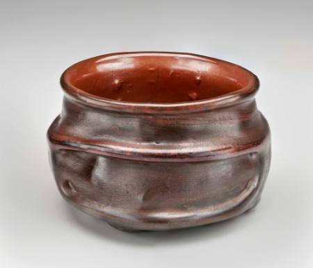 Bowl, Brown Metallic Glass