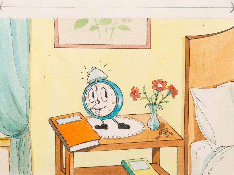 Illustration from the children's book, Little Blue Clock, by Elizabeth Roberts