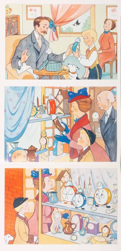 Illustration from the children's book, Little Blue Clock, by Elizabeth Roberts