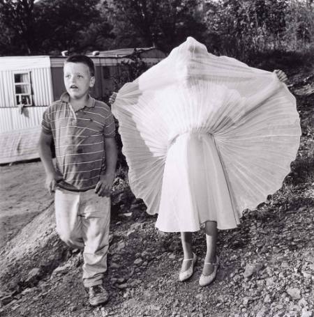 Boy and girl with dress lifted, from the series Rural Poverty