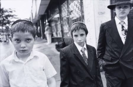 Hasidic boys on street, from the series Making of a NYC Cop