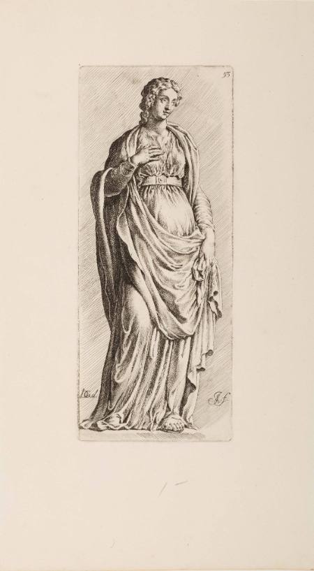 Draped Female Figure, plate 93 from the Paradigmata graphices variorum artificium