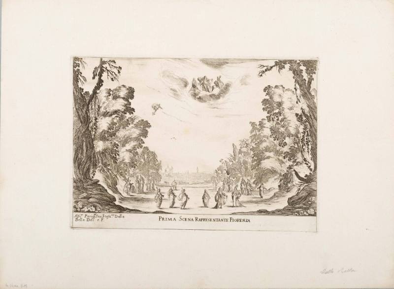 Prima Scena Rappresentante Fiorenza (First Scene,  Representing Florence) Plate 1