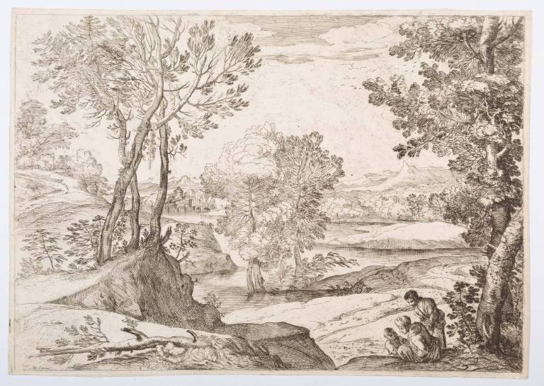 Landscape with a Standing Man, Seated Woman and Child