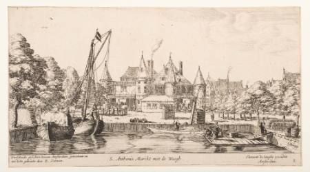 The St. Anthonis Market with the Weighhouse (from Views in Amsterdam)