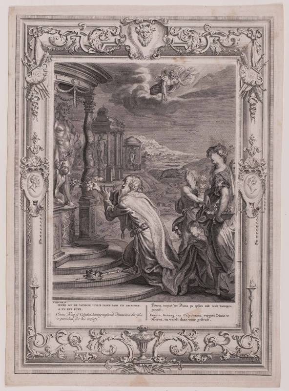 Oeneus King of Calydon, having neglected Diana in a Sacrifice, is punished for his impiety