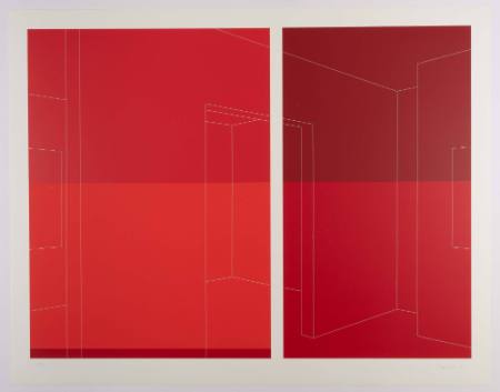 Still Gallery, View Between, 4 Reds, Thread Line