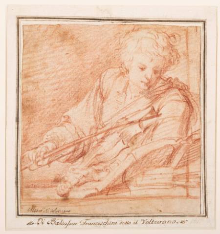 A Young Man Playing a Violin
