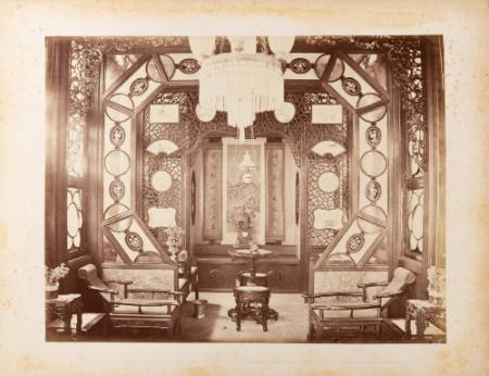 [Interior of a flower boat]