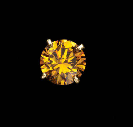 Orange Diamond Tie Tack