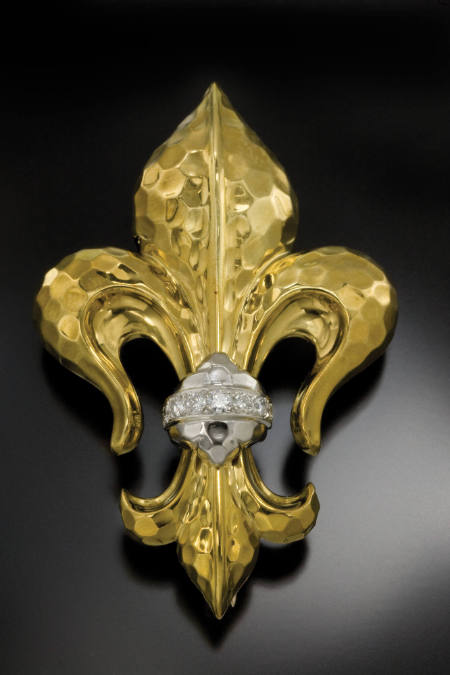Claus Vollrath Signature Fleur-de-Lis Brooch