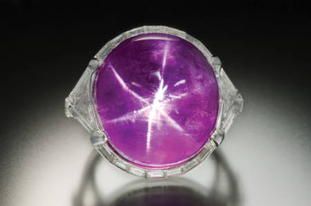 Purple Star Sapphire Ring