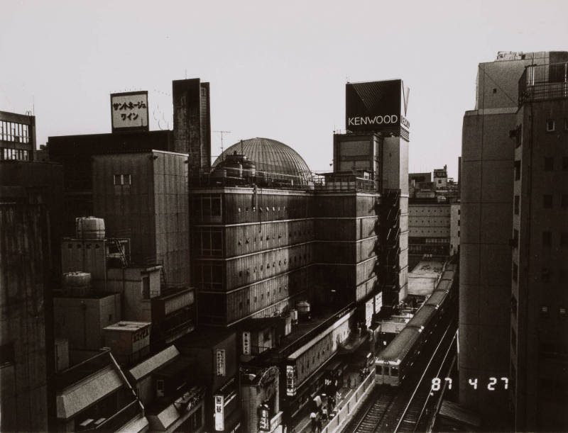 How to Create a Beautiful Picture 9: Shibuya (Planetarium Dome on Tokyu Bunka Kaikan and Ginza Subway Line, Looking from My Window on the Eighth Floor)