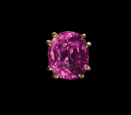 Purplish Pink Sapphire Tie Tack