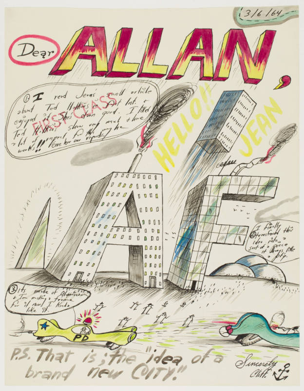 AF [Dear Allan; Hello! Jean; . . . “the idea of a brand new CITY.”]