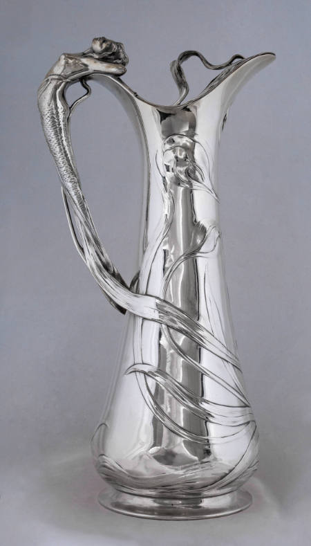 Jugendstil pitcher with hinged cover