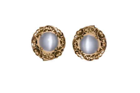 Cat's Eye Moonstone Cufflinks