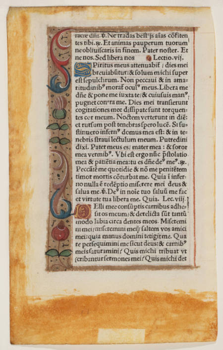Leaf from a book of hours