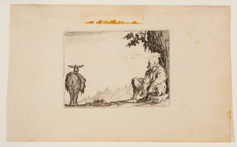 Le paysan se déchaussant (Peasant Taking off His Shoe) from the Capricci (Caprices)