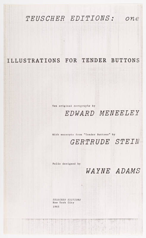 Illustrations for Tender Buttons