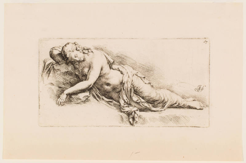 Sleeping Nymph or Ariadne, plate 87 from the Signorum veterum icones