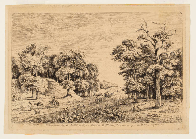 Entrée de la forêt de Fontainebleau sur la route de Lyon