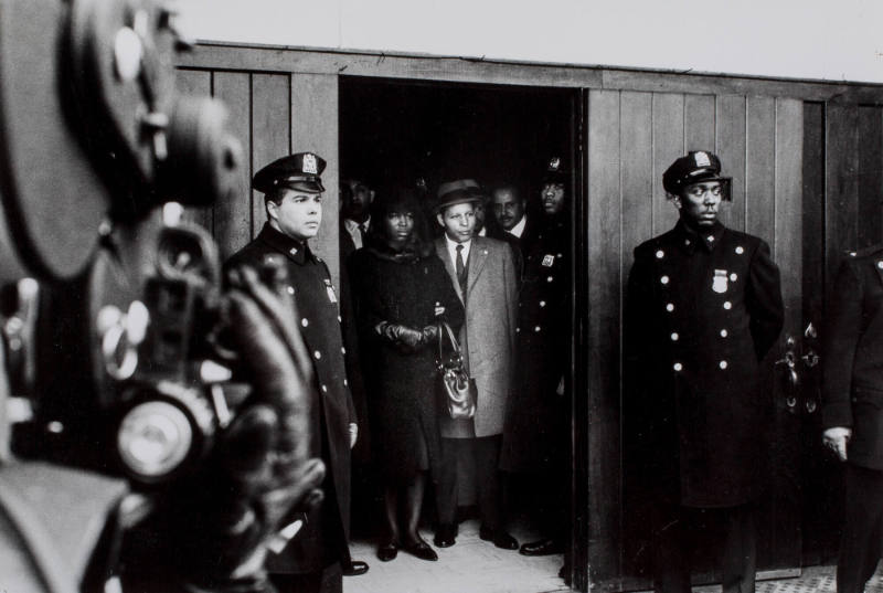 Betty Shabazz at Malcolm X's funeral