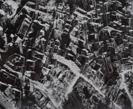 [Ruins of Mainz, Germany, from the air]