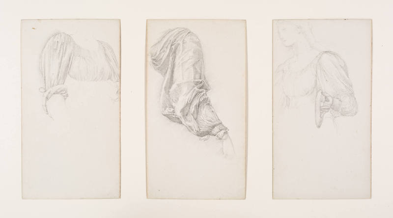 Study for The Golden Stairs: Drapery of the torso of a woman