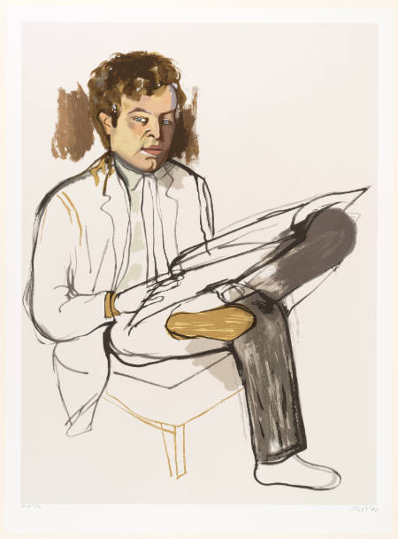 Man in Chair, Black and Brown (Edward Avedesian)