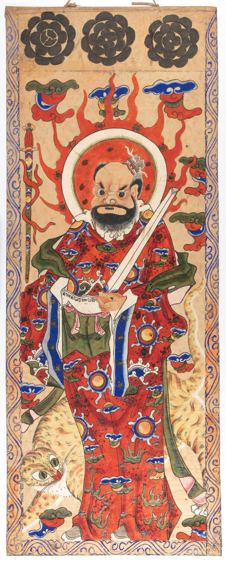 Yao ritual painting of Tsiang T'in Sai: Celestial Master Chang