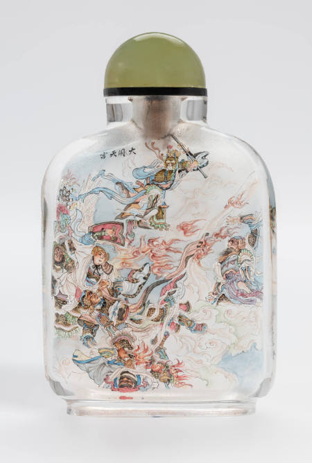 Snuff bottle depicting Sun Wukong and Buddhism coming to China