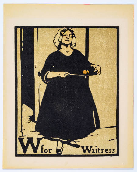 W for Waitress, from the series An Alphabet
