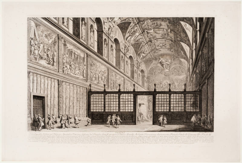 Interior View of the Sistine Chapel, from the series Eight Views in Rome