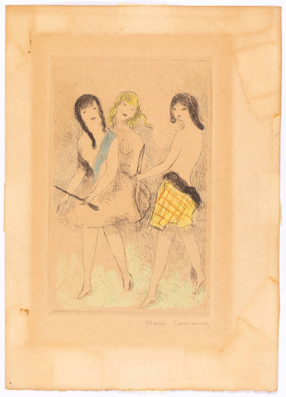 Three female figures