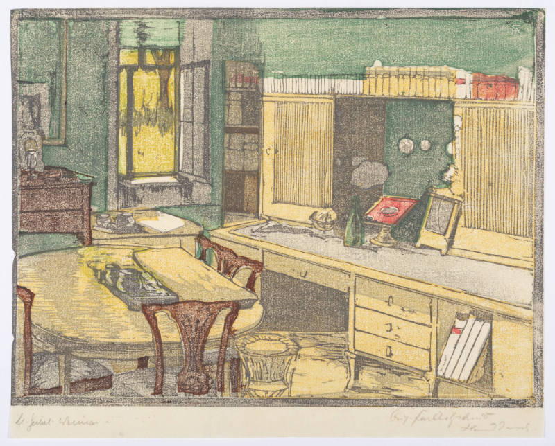 Goethes Arbeitszimmer I. (Goethe's Study I.), plate 3 from the Goethe House Series