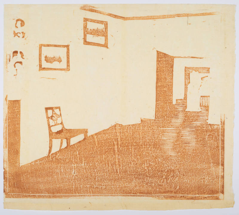 Proof of brown block for Gelber Saal (Yellow room), plate 9 from the Goethe House Series