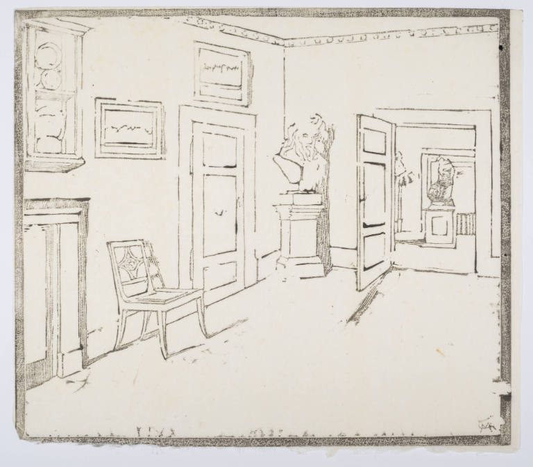 Proof of key block for Gelber Saal (Yellow room), plate 9 from the Goethe House Series