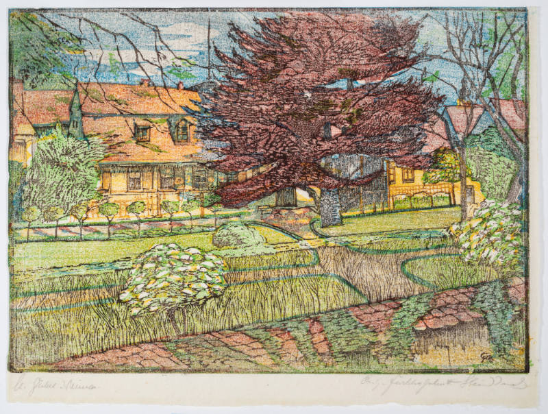 Goethehaus von der Gartenseite (Goethe House from the Garden Side), plate 18 from the Goethe House Series