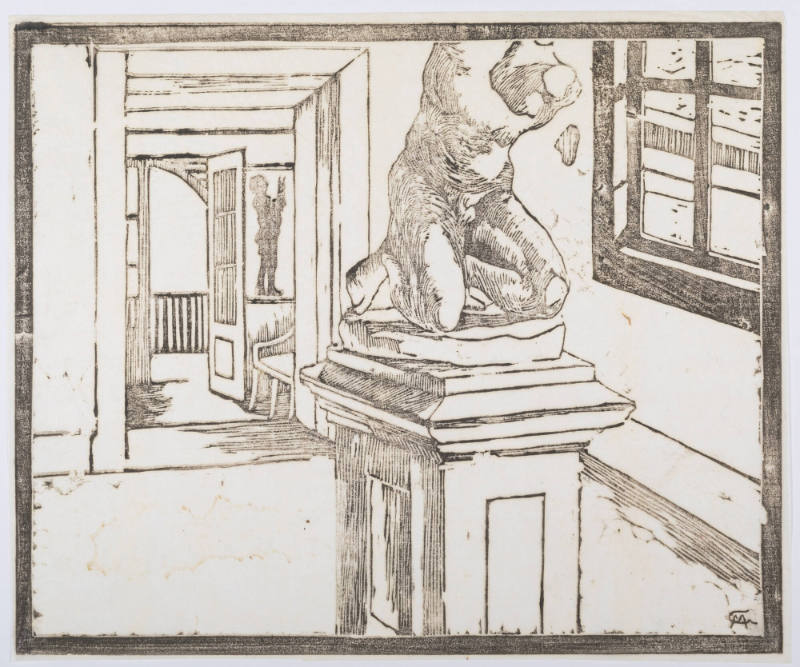 Proof of key block for Büstenzimmer (auch: Brückenzimmer) (Bust room (also: bridge room)), plate 10 from the Goethe House Series