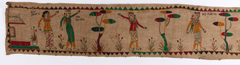Eave hanging (ider-ider) with scenes of Mudita, from the Journey of Dukuh Siladri 
