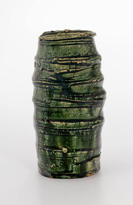 Ao-oribe hanaike (Oribe flower vase)