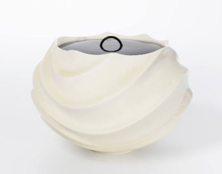 Koshi mizusashi (water storage jar with pale yellow glaze)