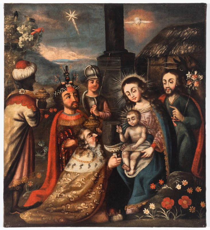 Adoration of the Magi, with Gaspar as an Inca King