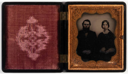 Untitled [Couple, both with cheeks enahanced in red]