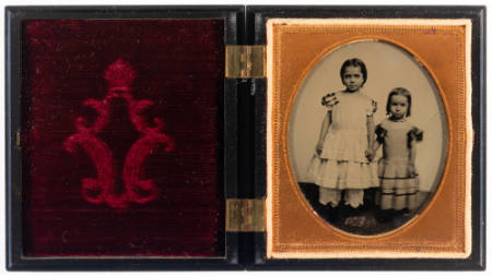 Untitled [Two young girls holding hands]