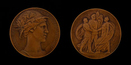 French & British War Commissions New York Visit Medal