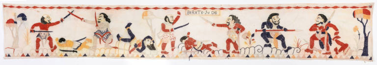 Eave hanging (ider-ider) with scenes from the Mahabharata
