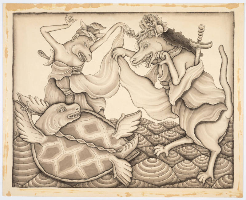Monkey, Boar, and Chained Turtle