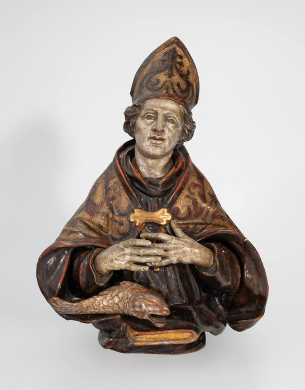 One of a pair of Mitered Saints